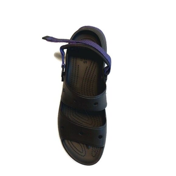 CROCS Classic Hiker Xscape Sandals Mens Size 12 Womens 14 Espresso Neon Purple - Picture 2 of 8
